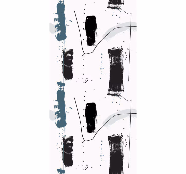 Abstrakt penselstrøk design rullegardin moderne - Tenstickers