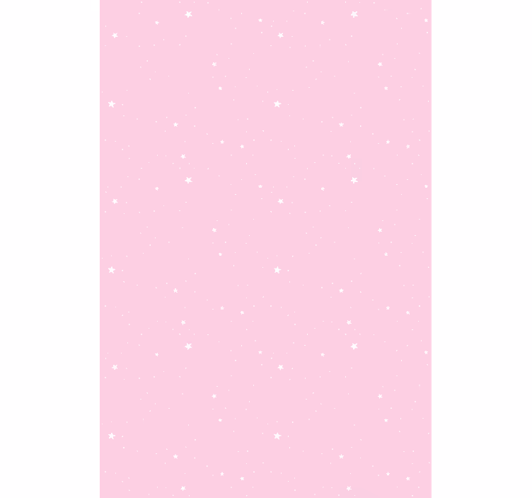 Hvite stjerner rosa bakgrunn rullegardin barn - Tenstickers