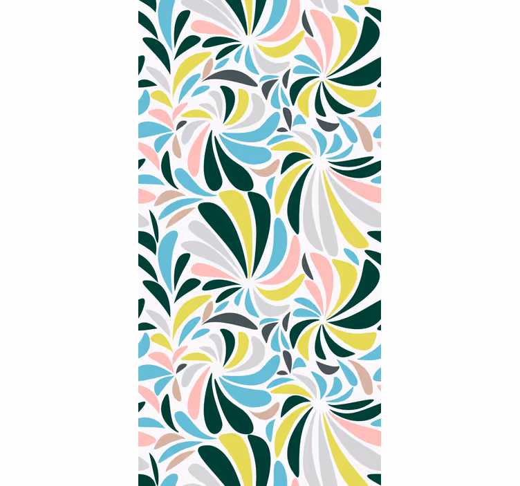 Stilig blomstermønster rullegardin blomster - Tenstickers