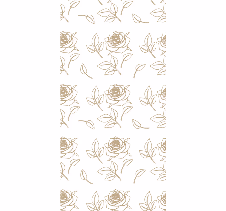 Delikat rosemønster rullegardin blomster - Tenstickers