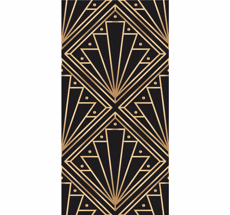 "art deco" gylne former rullegardin elegant - Tenstickers