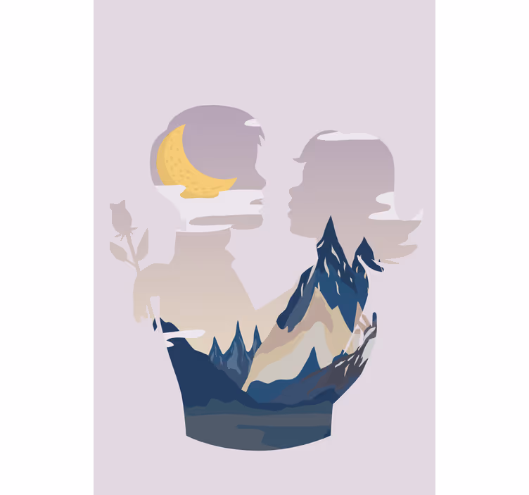 Nattfjellsscene rullegardin originale - Tenstickers