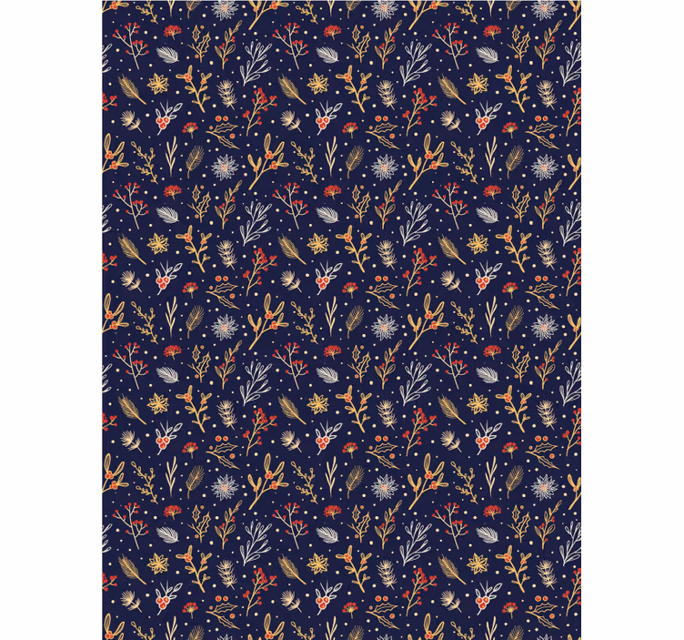 Floral natur mønster rullegardin blomster - Tenstickers