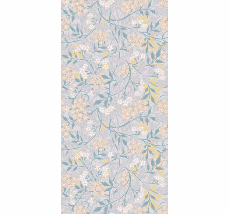 Subtil botanisk arrangement rullegardin blomster - Tenstickers