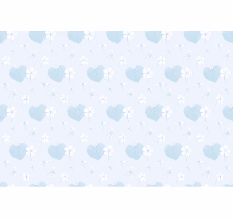 Delikate blomsterhjerter rullegardin blomster - Tenstickers