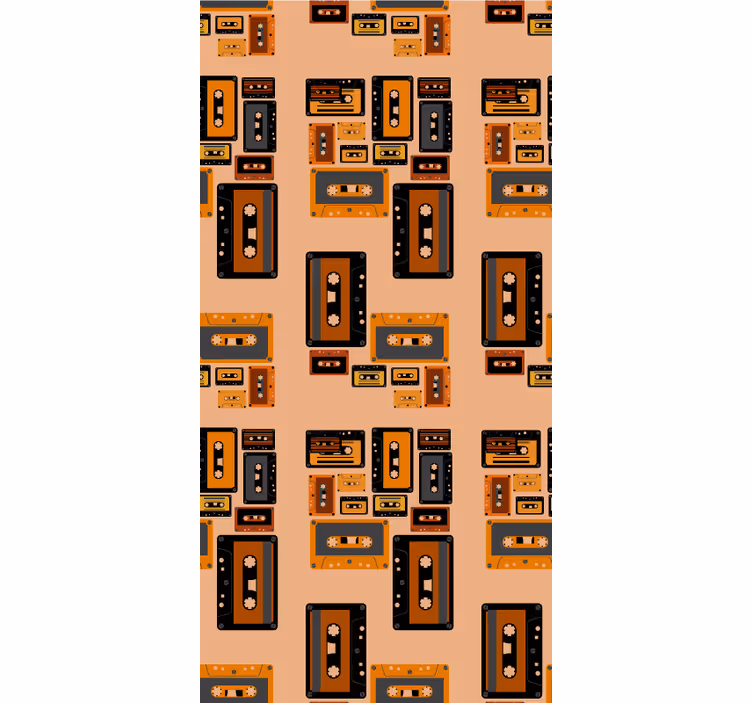 Retro kassettbånd rullegardin mer vintage - Tenstickers