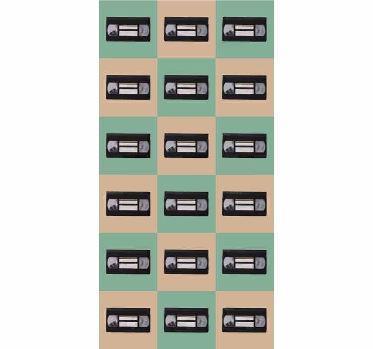 Retro tape mønster rullegardin mer vintage - Tenstickers