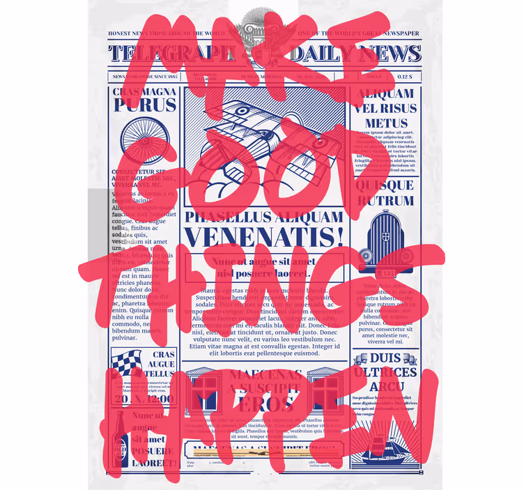 Gode ting skjer rullegardin sitat - Tenstickers