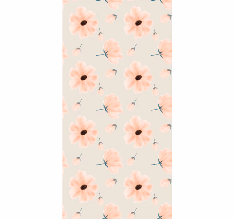 Pastell blomstermønster rullegardin blomster - Tenstickers