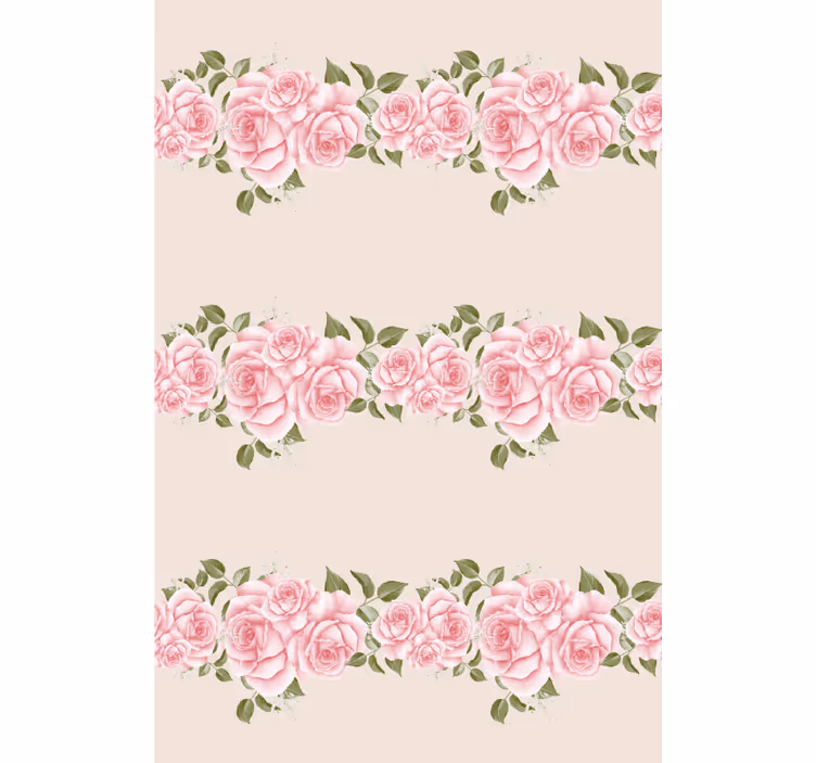 Vakre rosa roser rullegardin blomster - Tenstickers