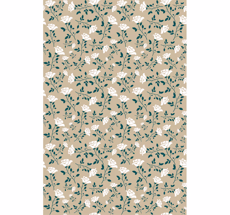 Milde botaniske motiver rullegardin blomster - Tenstickers