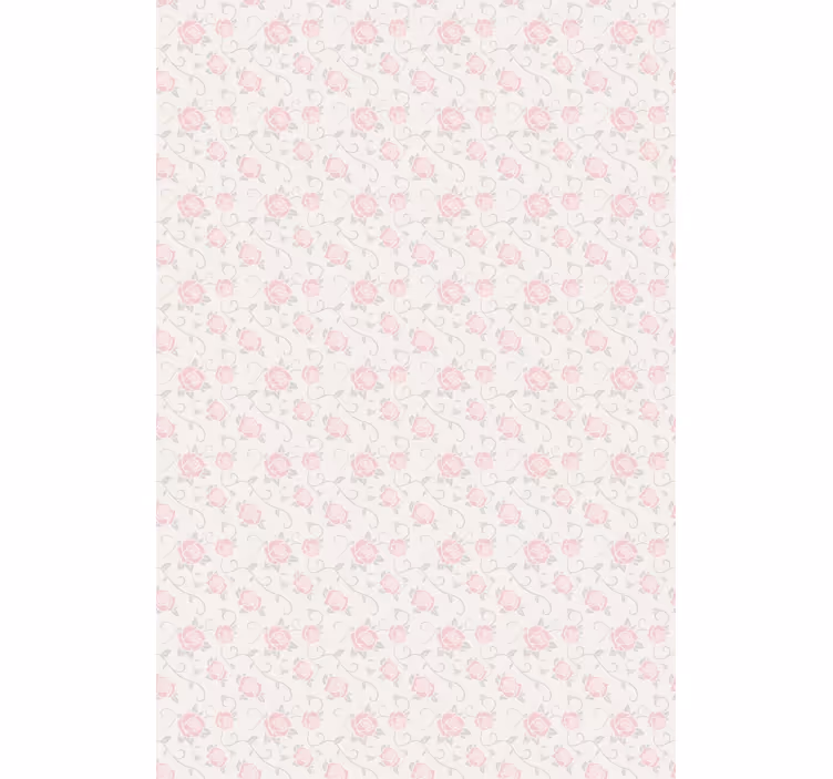 Delikate rosa roser rullegardin blomster - Tenstickers