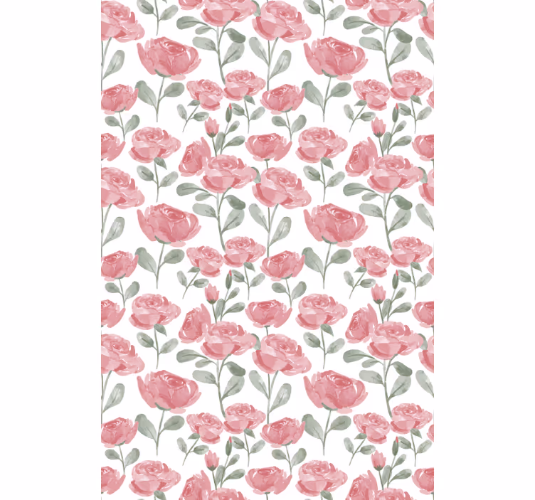 Akvarellroser rullegardin blomster - Tenstickers