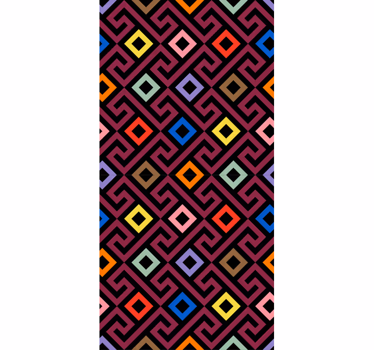 Rullegardin originale geometrisk diamantmønster - Tenstickers