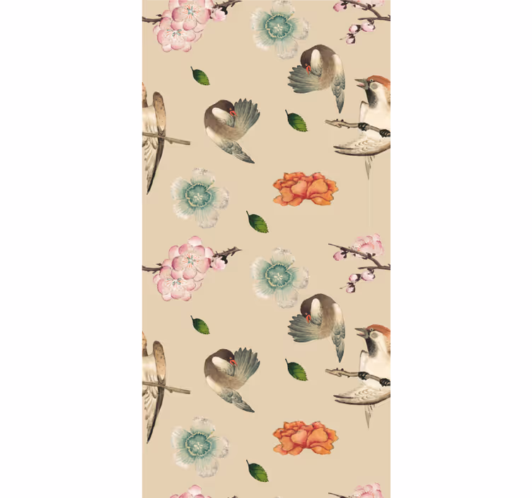 Vakker fugl and-egg rullegardin dyr - Tenstickers