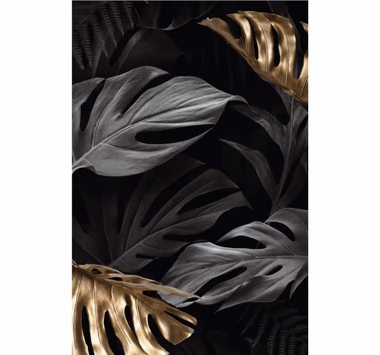 Store tropiske blader rullegardin elegant - Tenstickers