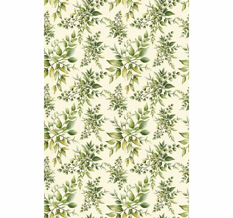Frodig grønt mønster rullegardin blomster - Tenstickers