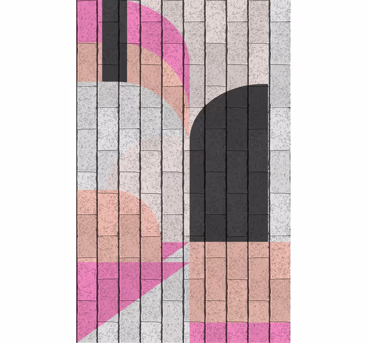 Geometrisk arkitekturmønster rullegardin moderne - Tenstickers
