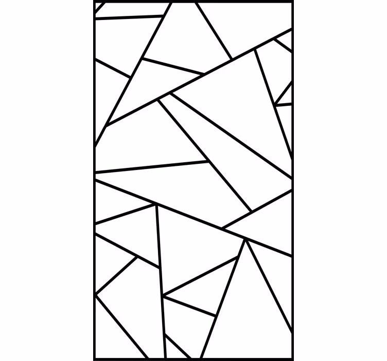 Svarte geometriske linjer minimalistisk design rullegardin bad - Tenstickers