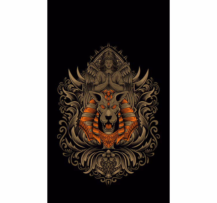 Gammel egyptisk gud 'anubis' rullegardin elegant - Tenstickers