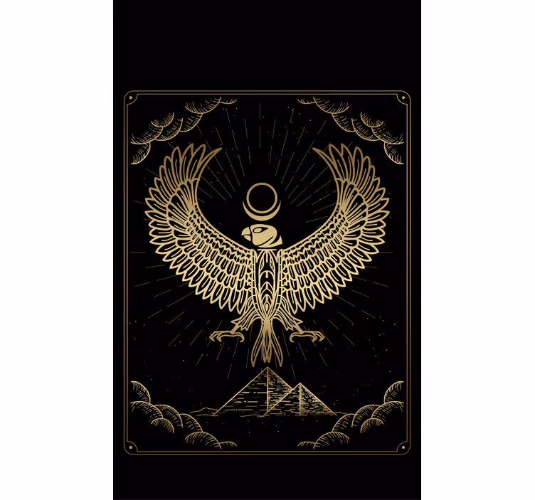 Egyptiske gud for solen 'horus' rullegardin elegant - Tenstickers