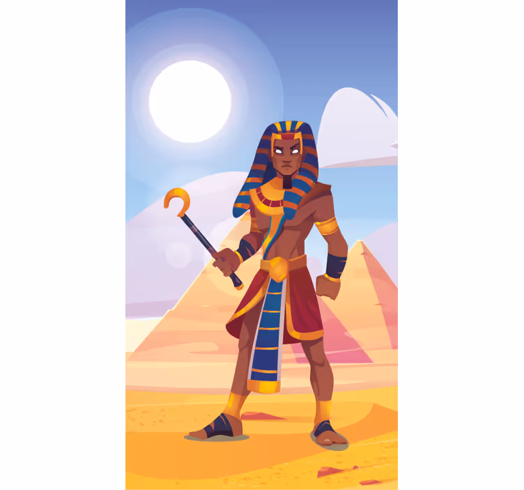 Pharao 'ramses ii' anime -versjon rullegardin moderne - Tenstickers