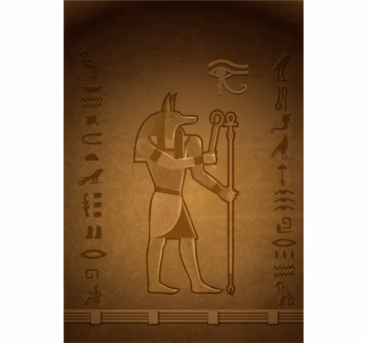 Egyptisk mytologi gud 'seth' rullegardin originale - Tenstickers