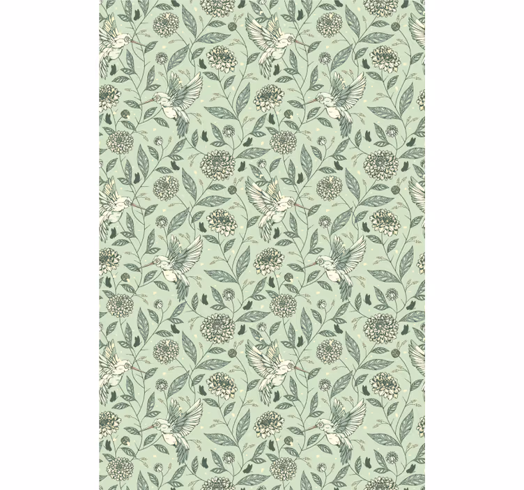 Sjarmerende blomsterdesign rullegardin blomster - Tenstickers