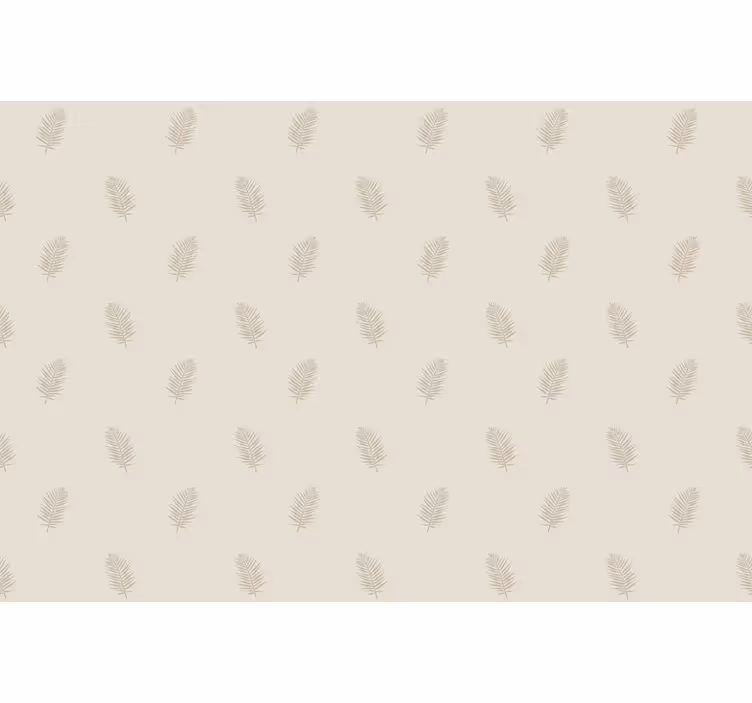 Beige bladmønster rullegardin blomster - Tenstickers