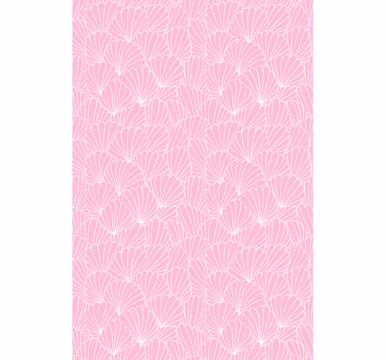Rosa skjell i kawaii-stil rullegardin tekstur - Tenstickers