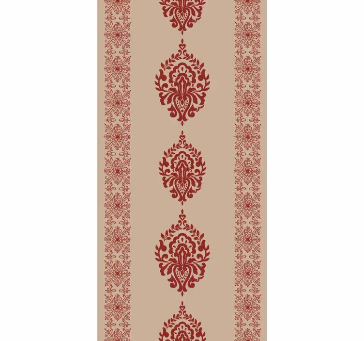 Røde blomstermotiver rullegardin elegant - Tenstickers