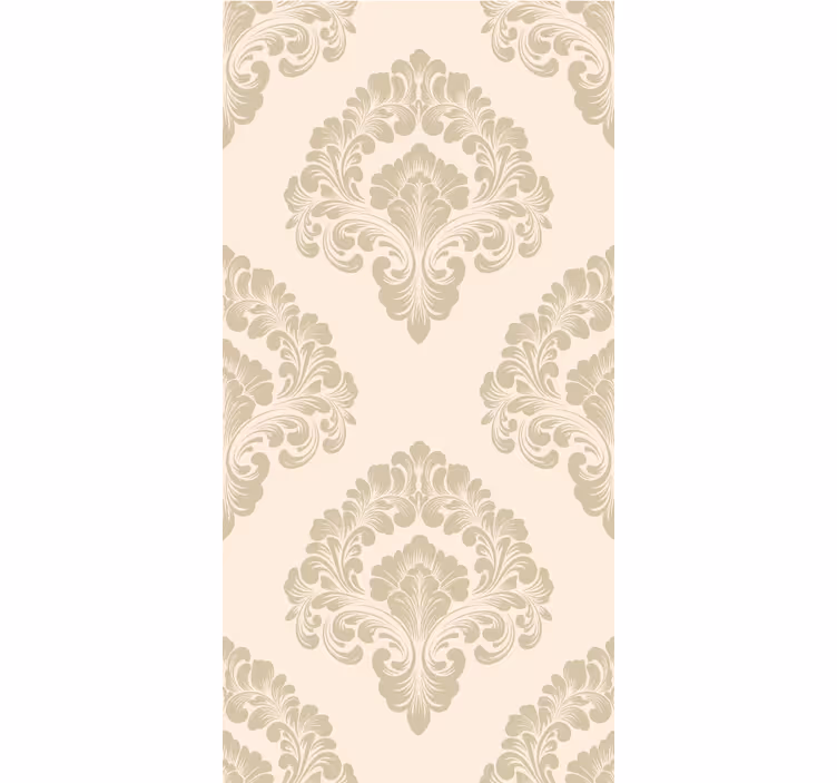 Beige damaskmønster rullegardin elegant - Tenstickers