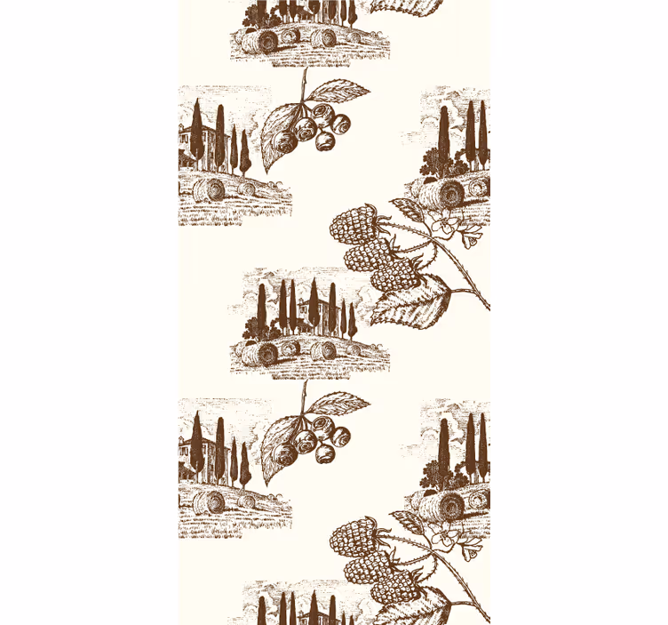 Elegant vinrankemønster rullegardin mer vintage - Tenstickers