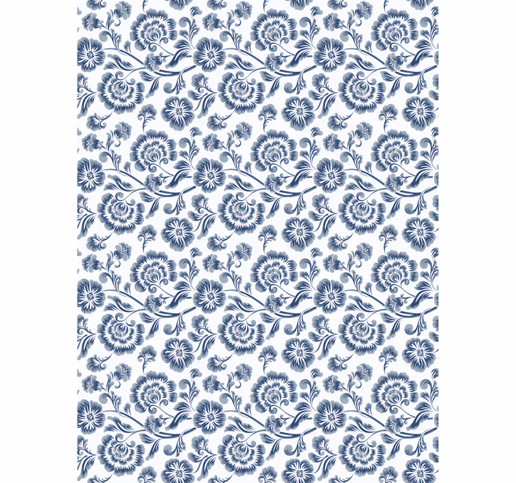 Elegant grått tema rullegardin blomster - Tenstickers