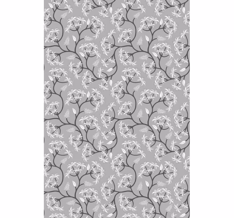 Elegante blomstergrener rullegardin blomster - Tenstickers