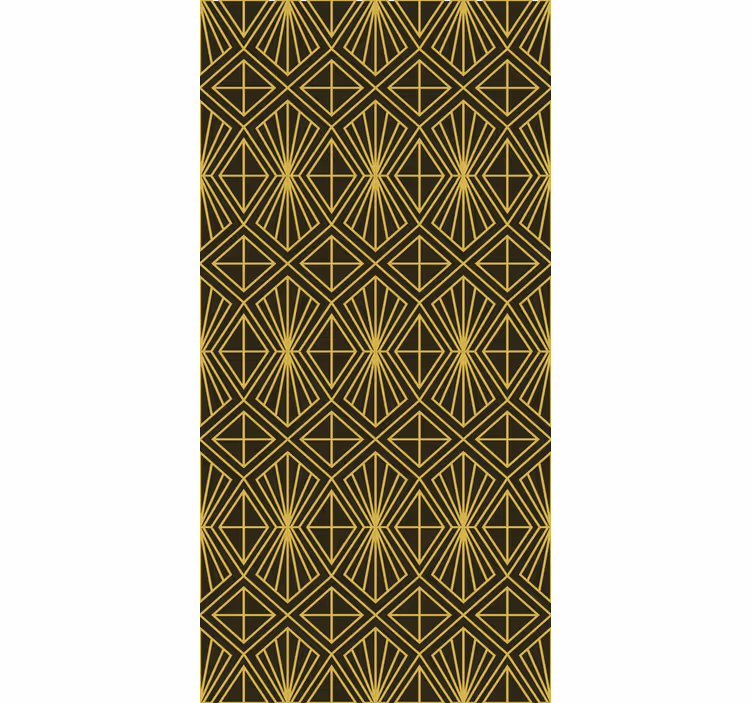 Geometrisk art deco mønster gull rullegardin mer vintage - Tenstickers