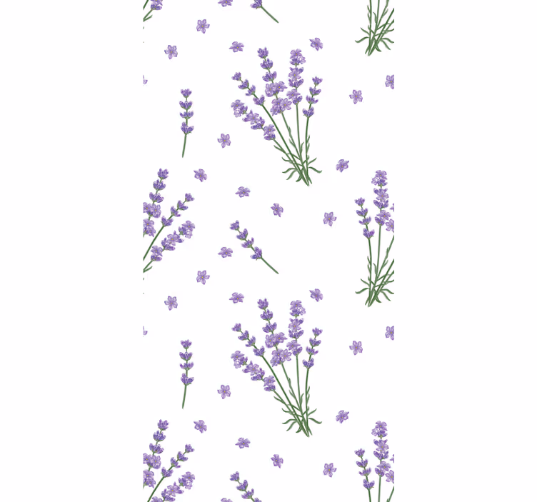 Rullegardin blomster lavendelblomst mønster - Tenstickers