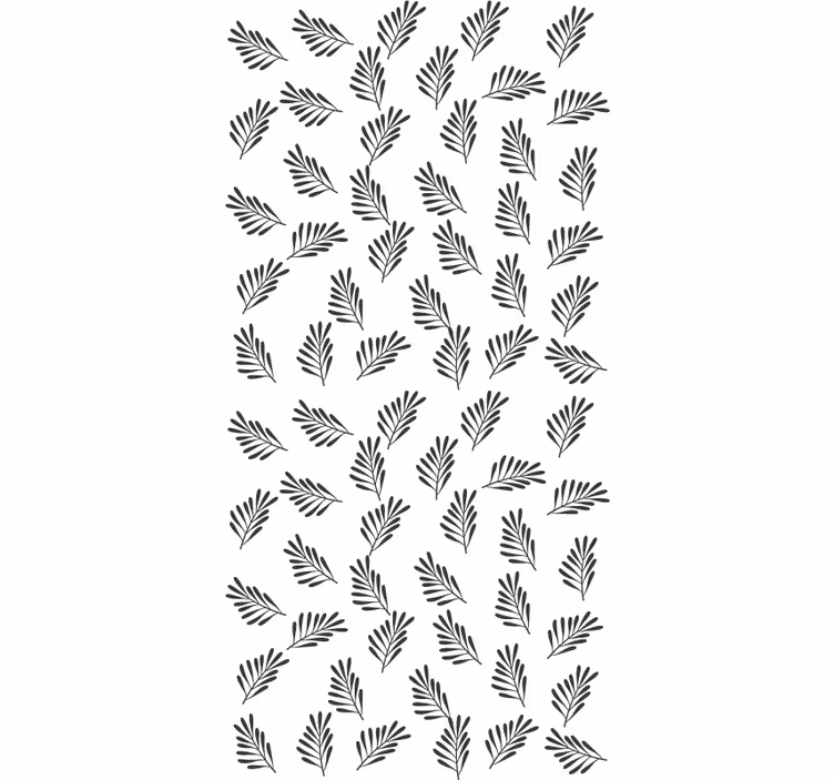 Løvaktig svart og hvitt motiv rullegardin blomster - Tenstickers