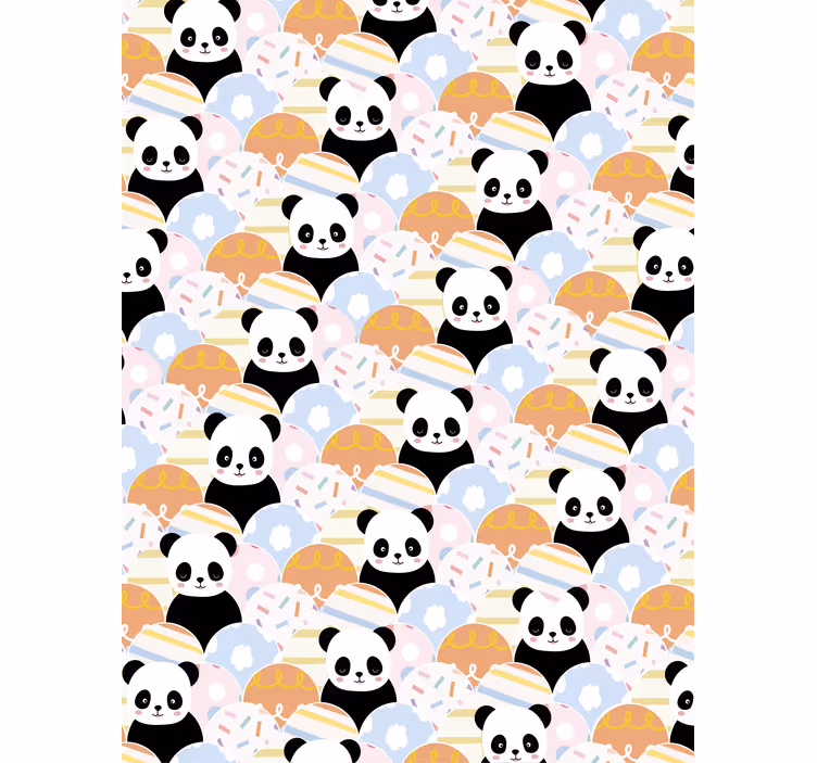 Baby panda fest rullegardin barn - Tenstickers