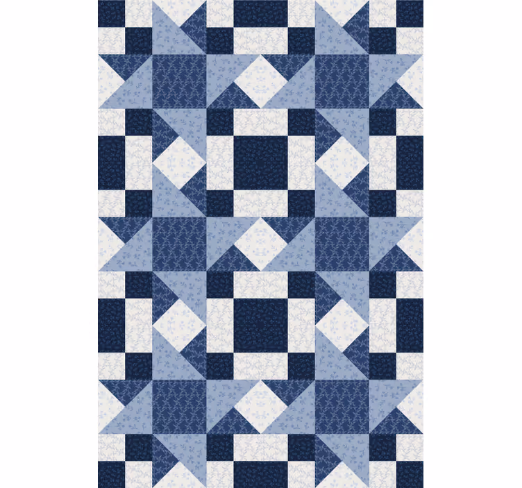 Patchwork geometriske mønstre rullegardin tekstur - Tenstickers