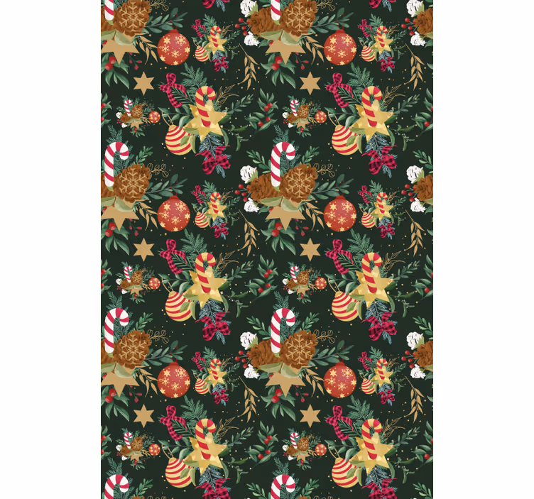 Festlige godterielementer rullegardin blomster - Tenstickers