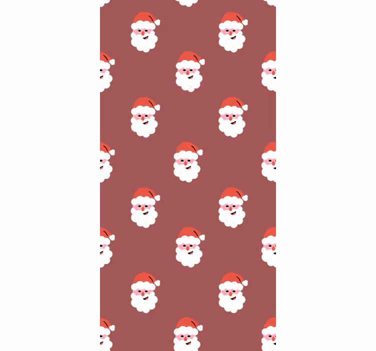Santa faces mønster rullegardin serier - Tenstickers