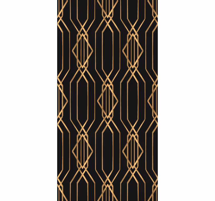 Geometriske gullmønstre rullegardin elegant - Tenstickers