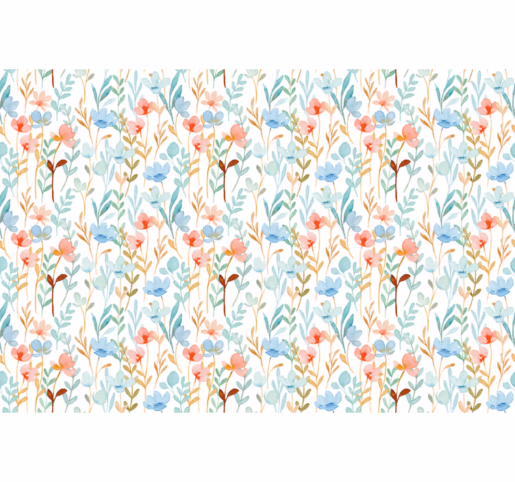 Delikat botanisk tema rullegardin blomster - Tenstickers