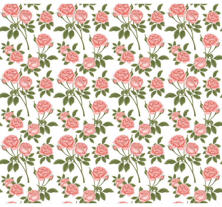 Vakkert rosemønster rullegardin blomster - Tenstickers