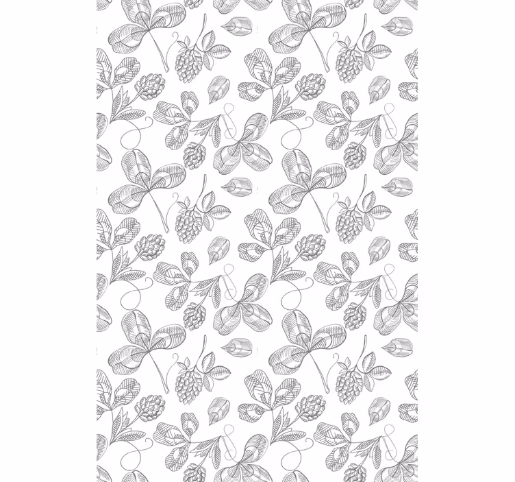 Blomsterbroderi rullegardin blomster - Tenstickers