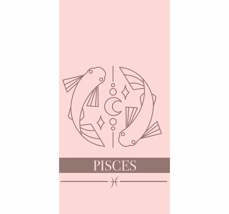 Fiskene dyrekretsen design rullegardin personlig - Tenstickers