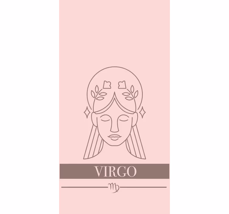 Jomfru rosa stjernetegn design rullegardin ekteskap - Tenstickers