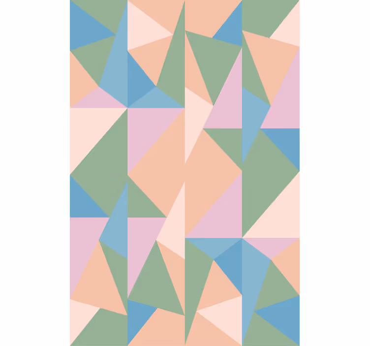 Abstrakte figurer i myke toner rullegardin moderne - Tenstickers