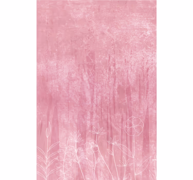Floral silhuettdesign rullegardin blomster - Tenstickers